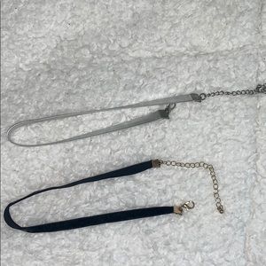 Choker 2 pack silver and black